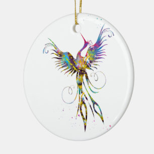 Vogel feniks keramisch ornament