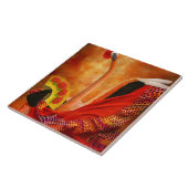 Vogel - Flamingo - Flamengo Dancer Tegeltje (Zijkant)