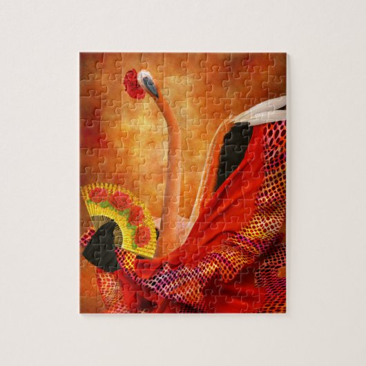 Vogel - Flamingo - Flamengo Danser Legpuzzel (Verticaal)