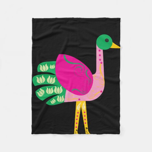 vogel fleece deken (Voorkant)