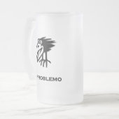 Vogel geen probleem matglas bierpul (Voorkant links)