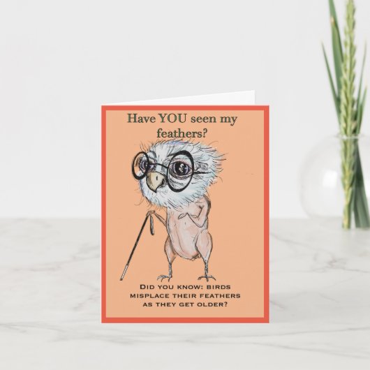 vogel Gefeliciteerd verjaardag Kaart (Voorkant)