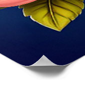 Vogel gelegen tussen kleurrijke bloemen poster (Hoek)