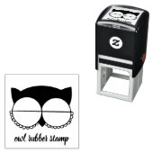 Vogel gesloten Oyes Owl Zelfinktende Stempel (In situ)