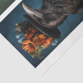  Vogel Gotische Raven King Kroon Decoupage Tissuepapier (Detail)