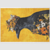  Vogel Gotische Raven King Kroon Decoupage Tissuepapier (Voorkant)