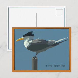Vogel--Grote Kuifstern ansichtkaart Briefkaart