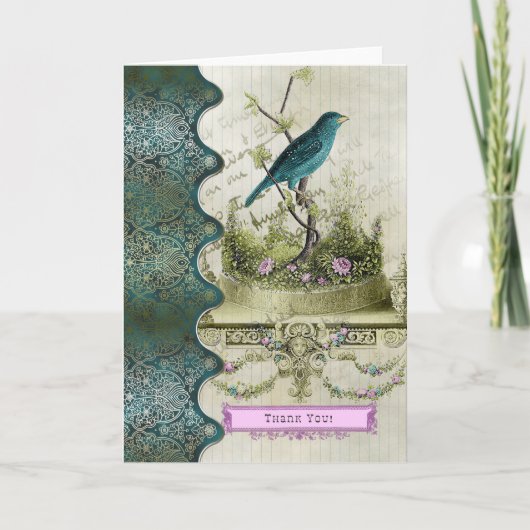 Vogel ~ Hartelijk dank Bedankkaart (Voorkant)