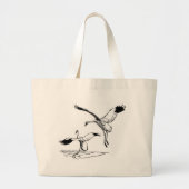 Vogel / Hele kraan Grote Tote Bag (Voorkant)