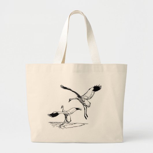 Vogel / Hele kraan Grote Tote Bag (Voorkant)