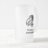 Vogel helemaal Geweldige Matglas Bierpul (Voorkant rechts)