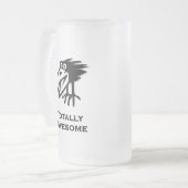 Vogel helemaal Geweldige Matglas Bierpul (Voorkant links)