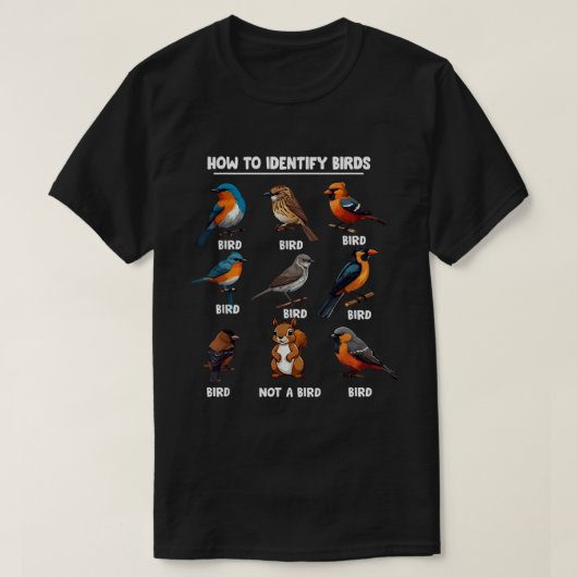 Vogel Hoe Vogels Vogelliefhebbers Kijken Identific T-shirt (Design voorkant)