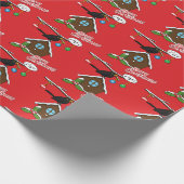 Vogel House Merry Kerstmis Cadeaupapier (Hoek)