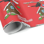 Vogel House Merry Kerstmis Cadeaupapier (Rol Hoek)