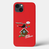 Vogel House Merry Kerstmis Case-Mate iPhone Case (Achterkant)