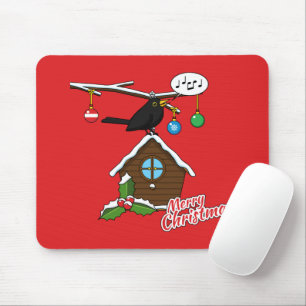 Vogel House Merry Kerstmis Muismat
