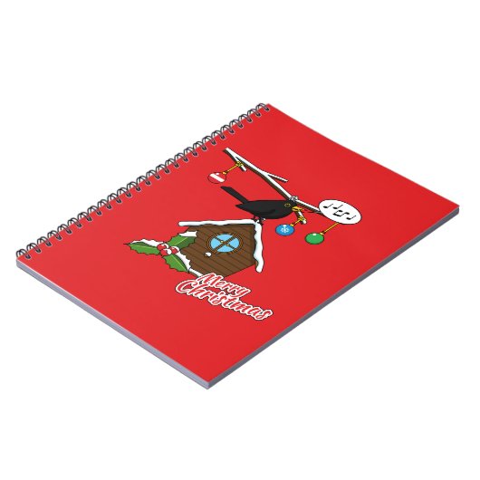 Vogel House Merry Kerstmis Notitieboek (Linkerzijde)