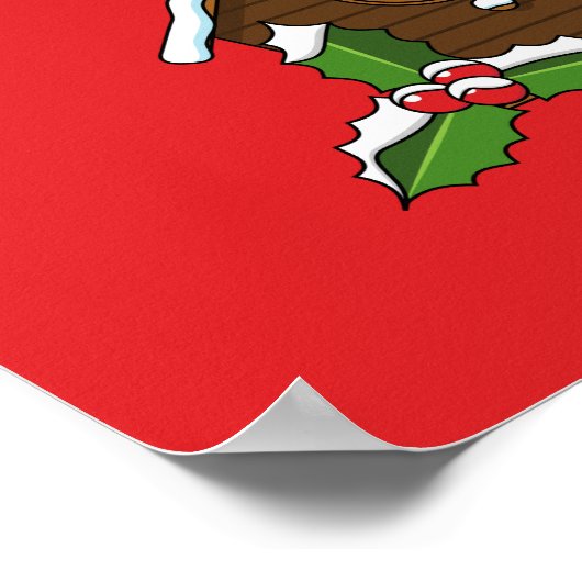 Vogel House Merry Kerstmis Poster (Hoek)