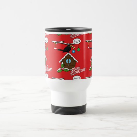 Vogel House Merry Kerstmis Reisbeker (Center)