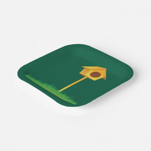 Vogel House Papieren Bordje (Gebogen)