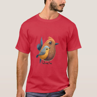 Vogel Huisdier Eigenaar Vogel Moeder Knuffelen Een T-shirt