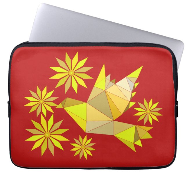 VOGEL HUISDIER LIEFDESCADEAU LAPTOP SLEEVE (Voorkant)