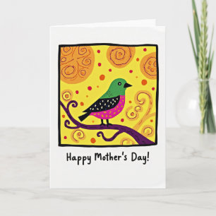 Vogel Illustratie Moederdag Kaart