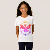Vogel im Mandala Farbverlauf Regenbogen T-shirt (Voorkant volledig)