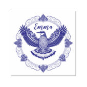 Vogel im Mandala Zelfinktende Stempel (Design)