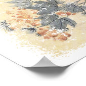 Vogel in Bamboo Poster (Hoek)