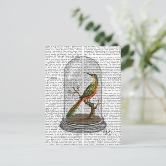 Vogel in Bell Jar Briefkaart (Staand voorkant)