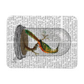 Vogel in Bell Jar Magneet (Horizontaal)