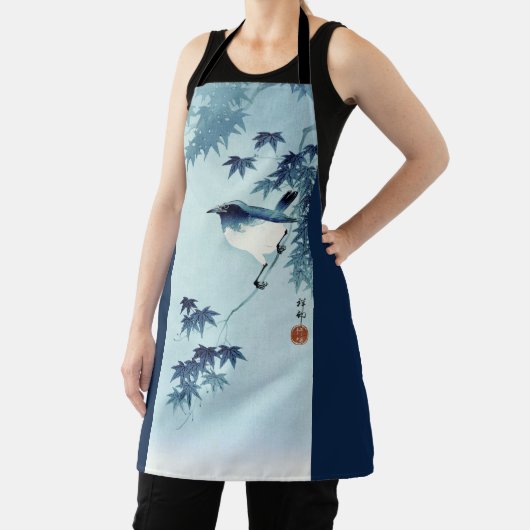 Vogel in blauw, Koson, Ukiyo-e Schort (Insitu)