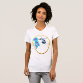 Vogel in blauw omgeven T-shirt (Voorkant volledig)
