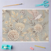 Vogel in bloei met neutrale achtergrond tissuepapier (Craft)