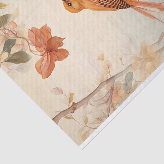 Vogel in Bloemen 5 Decoupage Papier (Detail)