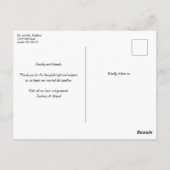 Vogel in bloemen bedankkaart briefkaart (Achterkant)