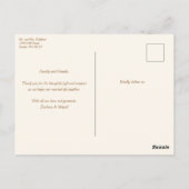 Vogel in bloemen bedankkaart briefkaart (Achterkant)