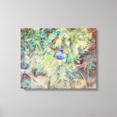  vogel in Blues Photographic Art Print (Voorkant)