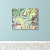  vogel in Blues Photographic Art Print (Insitu (Houten vloer))