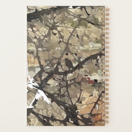 Vogel in boomplant planner (Achterkant)