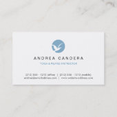 VOGEL IN CIRKEL LOGO (BLAUW) Visitekaartje (Achterkant)