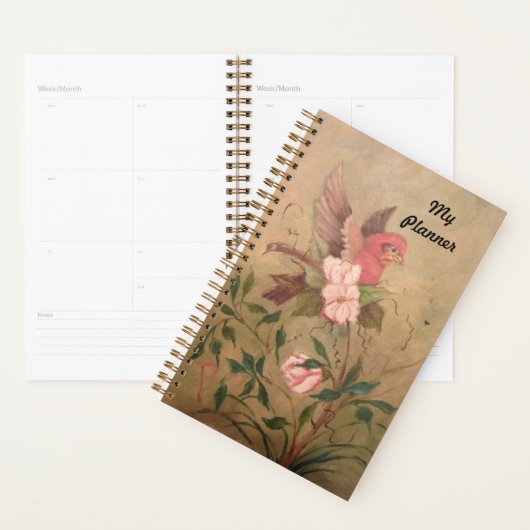 Vogel in de bloemenplanner planner (Display)