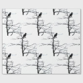 Vogel in de boom van Branch Silhouette Cadeaupapier (Vlak)