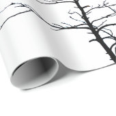 Vogel in de boom van Branch Silhouette Cadeaupapier (Rol Hoek)