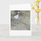 Vogel in de borstel kaart (Gele Bloem)