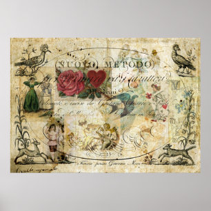 Vogel in de hand poster