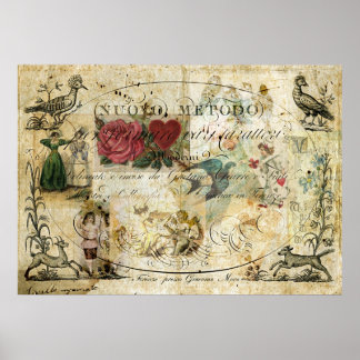 Vogel in de hand poster