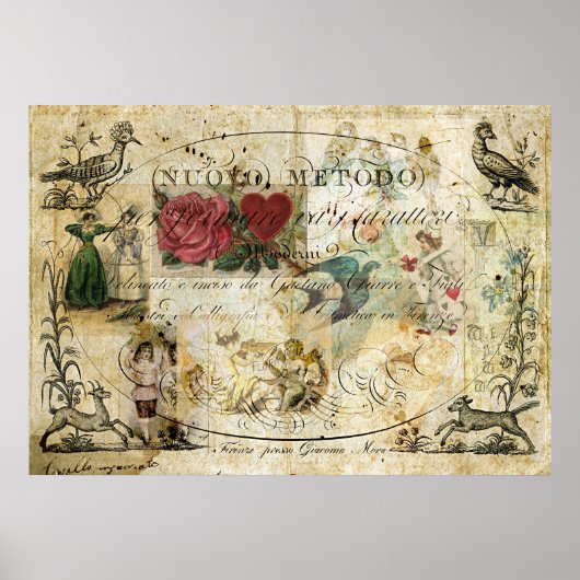 Vogel in de hand poster (Voorkant)